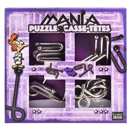 Eureka ŁAMIGŁÓWKI METALOWE 4 szt Zestaw  Fioletowy  Ball Puzzles
